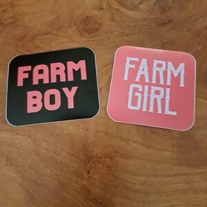 Farm Boy and Farm Girl Stickers